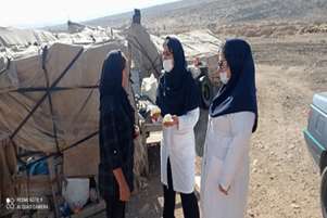 دهگردشی عشایر توسط تیم سلامت مرکز خدمات جامع سلامت فتح آباد 