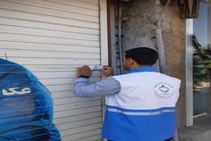 پلمپ یک واحد صنفی پیرایشگاه مردانه در شهرستان کوار