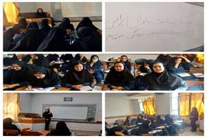 آموزش دانش آموزان دختر متوسطه دوم به مناسبت هفته سلامت بانوان 