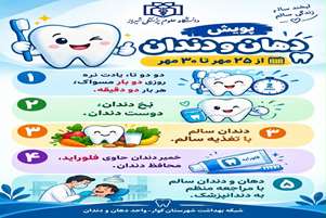 آغاز و اجرای سراسری پویش ملی سلامت دهان و دندان با تمرکز بر فرهنگ‌سازی و آموزش همگانی