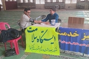 برپایی میز خدمت شبکه بهداشت و درمان شهرستان کوار  در مصلای نماز جمعه